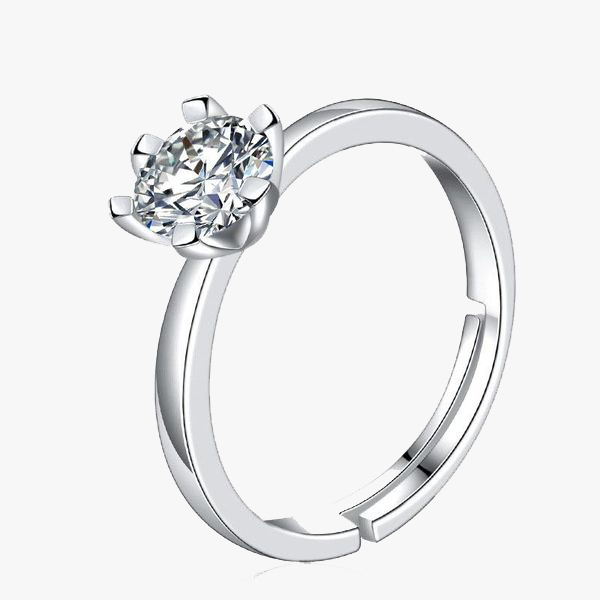 Безразмерное кольцо покрытое серебром с кристаллами Swarovski